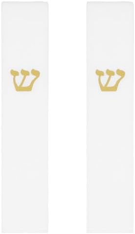 LOGOFUN 2pcs White Resin Mezuzah Case Door Decor