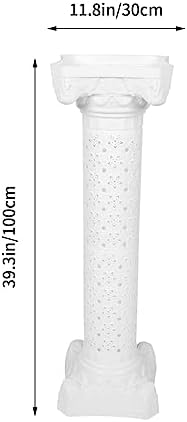 ERINGOGO Tall Display Pedestal - 40 x 12 White Roman Column