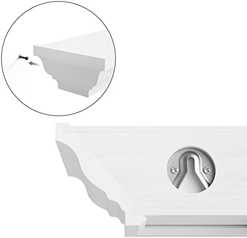 SRIWATANA White Floating Shelves Set of 4 24 Inch