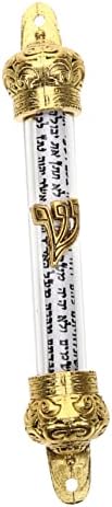 PRETYZOOM Religious Mezuzah Scroll Door Decor Metal