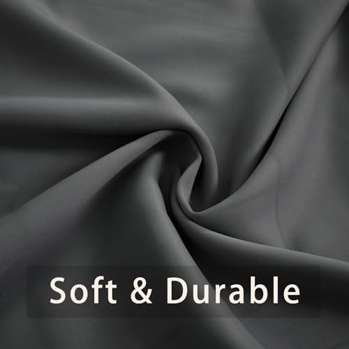 UPOPO Blackout Curtains 52x80 2 Panels Dark Grey