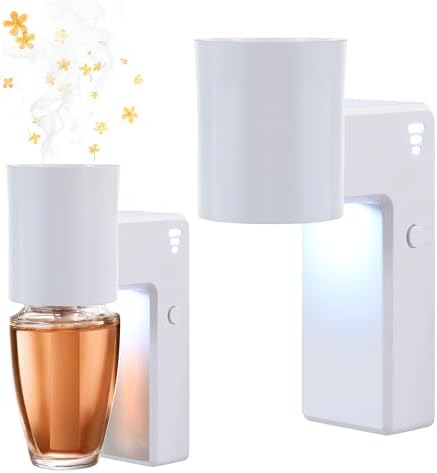 2 Pcs Wall Fragrance Plug In with Night Light and 3-Speed Diffuser