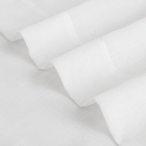 WEST LAKE White Pinch Pleated Sheer Curtains 84 Inches Long