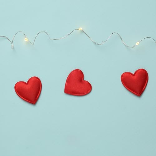 MECCANIXITY Pink Felt Hearts 20 Pack Hanging Decorations