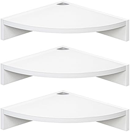 Fun Memories Corner Shelf Wall Mount 3 Pack White