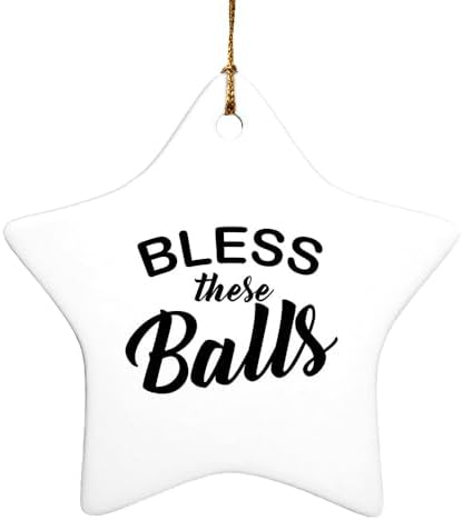 Graphics More Star-Shaped Porcelain Christmas Ornament - 31 Inch