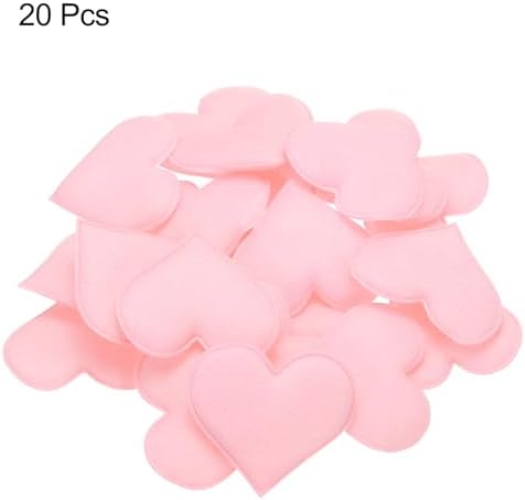MECCANIXITY Pink Felt Hearts 20 Pack Hanging Decorations