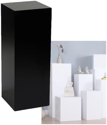 Cube Display Pedestal Stand Black 40x40cm