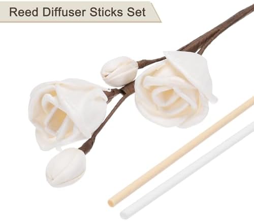 Uxcell 102Pcs Reed Diffuser Sticks Set - White Wood