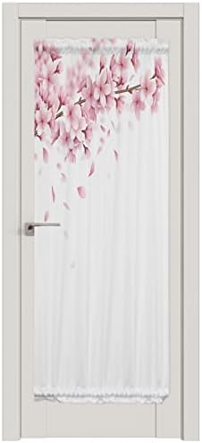 Shine-Home Spring Pink Sakura French Door Curtain Panel