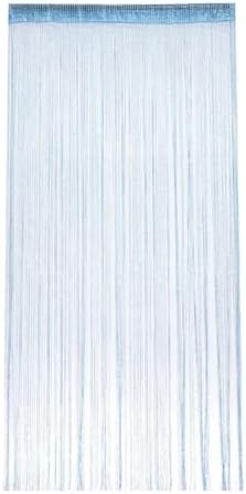 Shiny Tassel Doorway Curtain 95x200CM Blue
