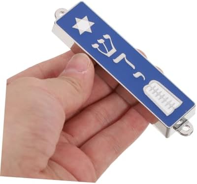 Garneck Metal Mezuzah Scroll with Hebrew Text for Door
