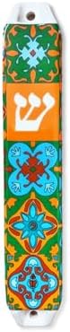 Ceramic Mezuzah Green Display