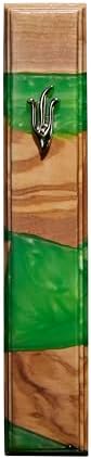 Handcrafted Wood Acrylic Mezuzah Case Modern Design