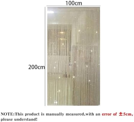 Shiny Tassel String Curtains for Doorways Blue 100x200cm