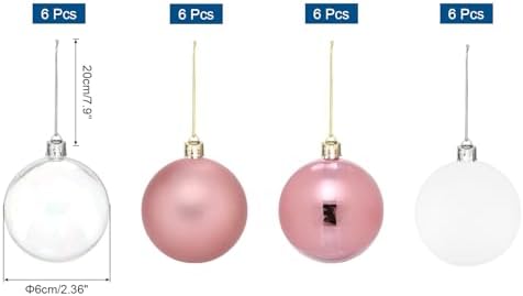 MECCANIXITY 24Pcs Rose Gold Christmas Tree Balls
