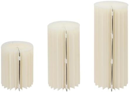 Dlinanta Cardboard Flower Stands 3PCS Cylinder Pedestal