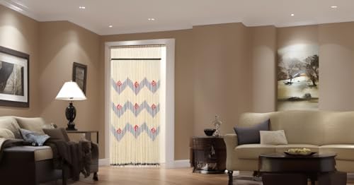 FlavorThings Beige Wood Bead Curtain - Waverly