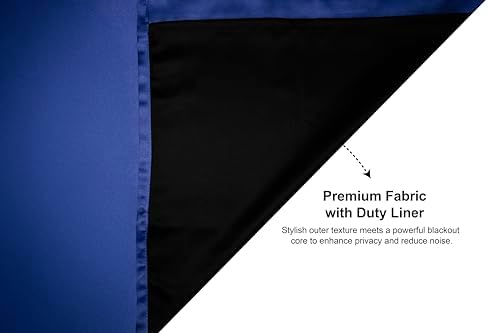 Blackout Curtains for Bedroom and Living Room with Blue 52x84