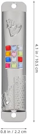 HOLIDYOYO 2 Set Metal Retro Mezuzah Scrolls Door Decor
