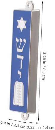 Garneck Metal Mezuzah Scroll with Hebrew Text for Door