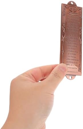 LUOZZY 2pcs Red Bronze Mezuzah with Scroll for Jewish Home Blessing