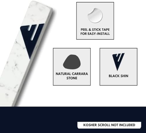 Modern Mezuzah Case with Marble Design