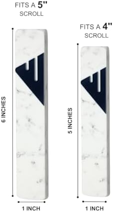 Modern Mezuzah Case with Marble Design