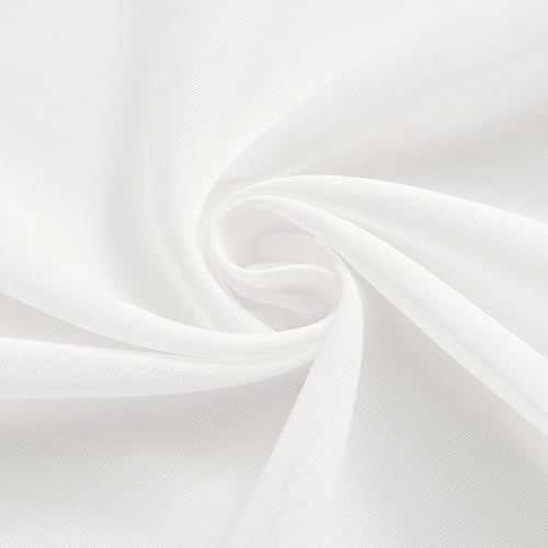 WEST LAKE Bright White Pinch Pleated Sheer Curtains 84 Inches Long