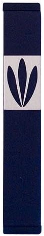 Agayof Small Mezuzah with Leaf Cutout Black