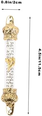 Jewish Mezuzah Scroll Door Ornament Metal Decor Case
