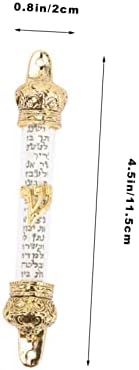 Jewish Mezuzah Metal Scroll Holder for Door Decor