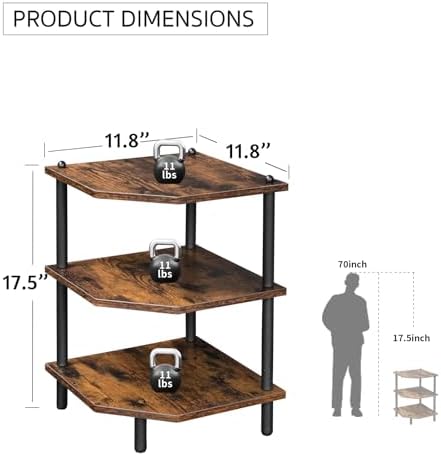 MOFAIN 3 Tier Corner Shelf Organizer for Small Spaces