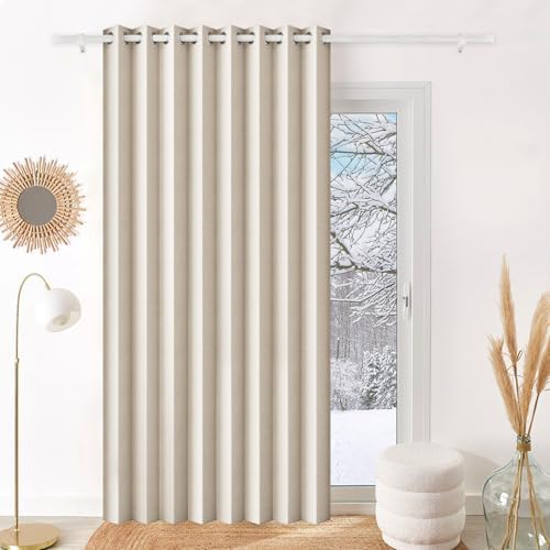 Pleated Folding Door Curtains 60x80 Blackout Panels