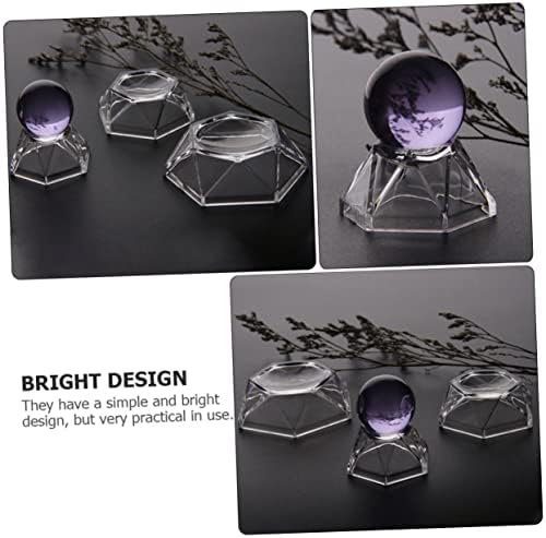 3pcs Acrylic Crystal Display Base for Decorative Showcases