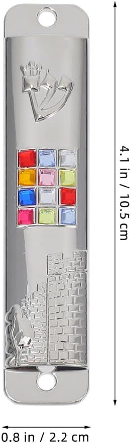 HOLIDYOYO 2 Set Metal Retro Mezuzah Scrolls Door Decor