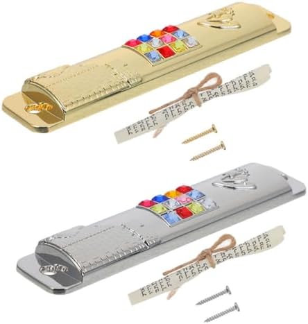HOLIDYOYO 2 Set Metal Retro Mezuzah Scrolls Door Decor