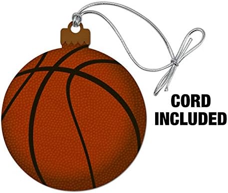 Graphics More Basketball Ball Wood Christmas Ornament