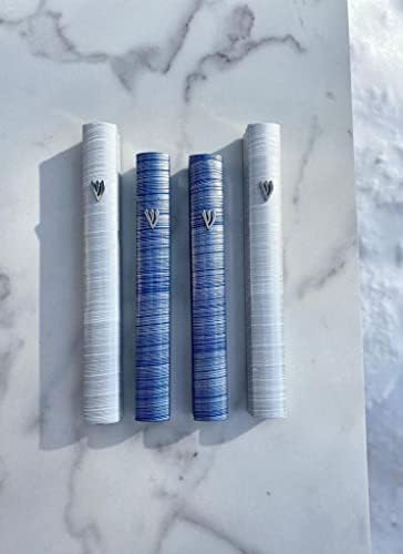 Aluminum Mezuzah Case with 3D Shin Design 6 Inches