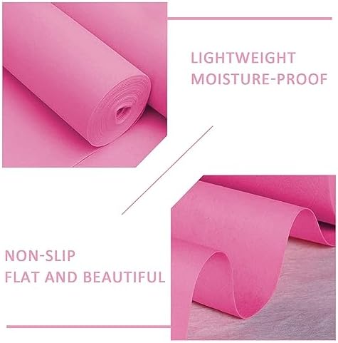Pink Wedding Carpet Non Slip Bridal Walkway Runner Rug 12x30m