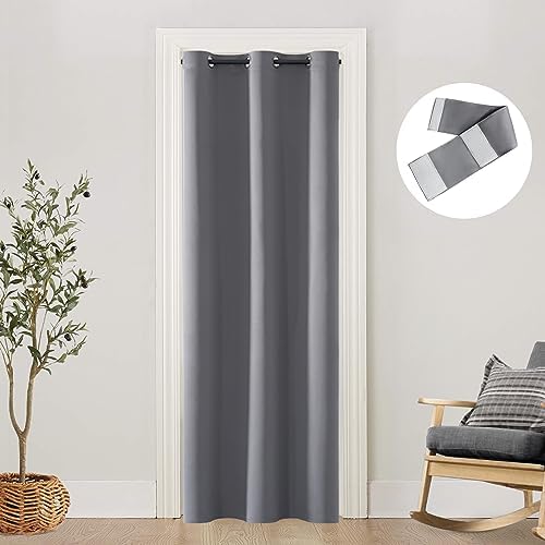 SHINELAND Closet Curtain for Dorm 80 Inches Long
