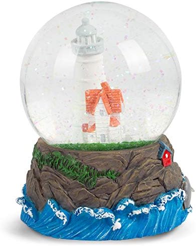Elanze Designs Cape Cod Lighthouse Musical Snow Globe