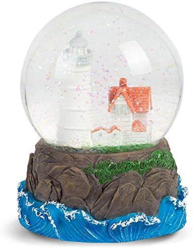 Elanze Designs Cape Cod Lighthouse Musical Snow Globe