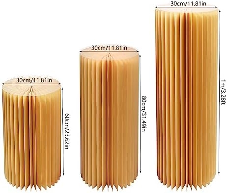 3PCS Cylinder Pedestal Stands for Wedding Displays
