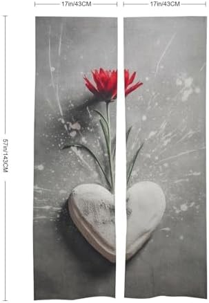 Japanese Noren Flowers Concrete Printed Door Curtain