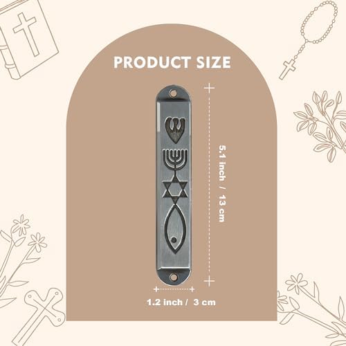 CAMATET Messianic Mezuzah Set of 2 with Scroll