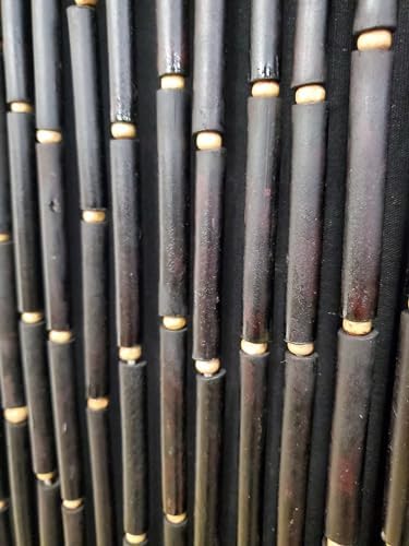 ABeadedCurtain - Ebony Black Bamboo Bead Curtain