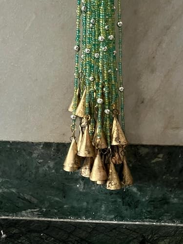 Bohemian Hippy Beaded Curtain 76 Inch Green