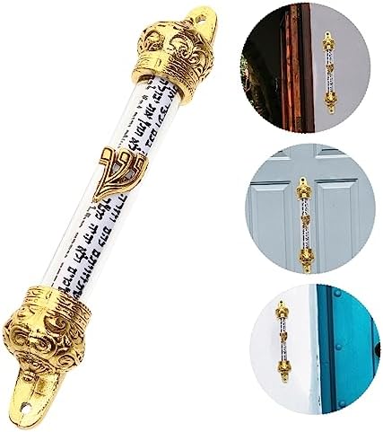 PRETYZOOM Religious Mezuzah Scroll Door Decor Metal