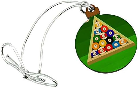 Graphics More Mini Wood Pool Table Christmas Ornament